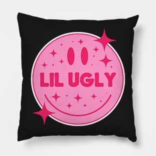 Seventies Inspired Ugly Star Smiley Stamp design Pillow