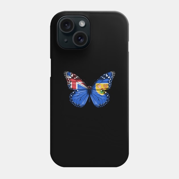 Turks And Caicos Flag  Butterfly - Gift for Turks And Caicos From Turks And Caicos Phone Case by Country Flags