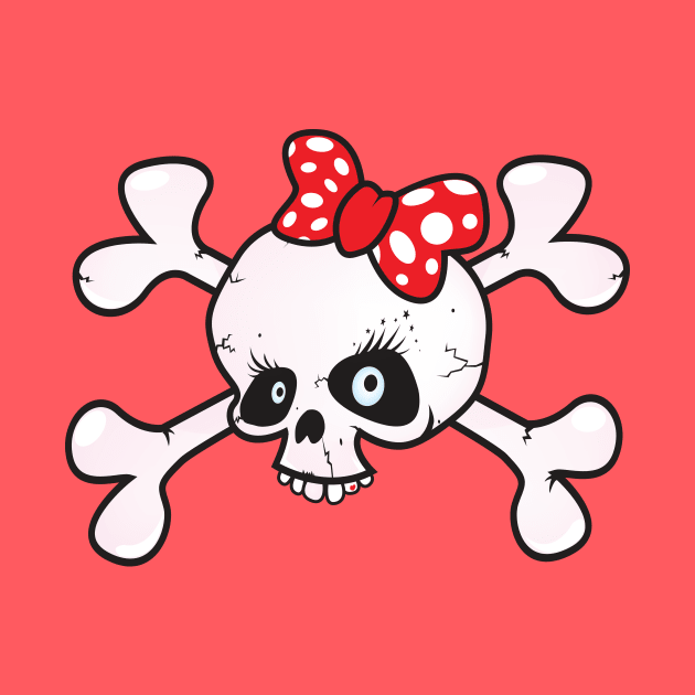 girl power skull by mangulica