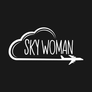 Sky Women Funny Flight Attendants Flying Aviation T-Shirt