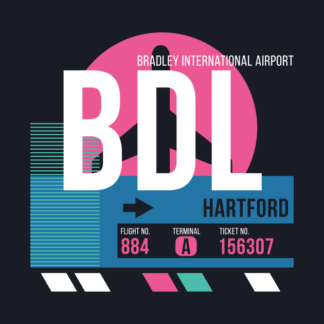 Hartford (BDL) Airport // Sunset Baggage Tag by Now Boarding