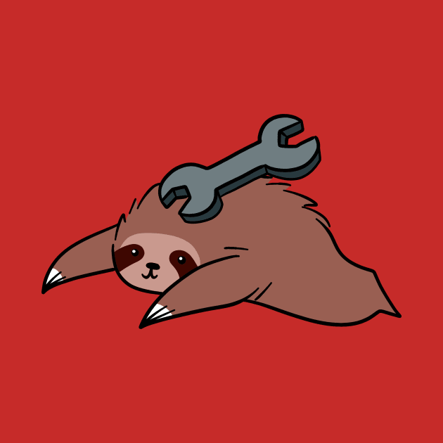 Sloth with a Wrench by saradaboru