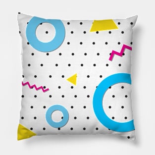 Geometric pop art 90s pattern Pillow