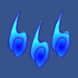 666 - BLUE FLAMES T-Shirt