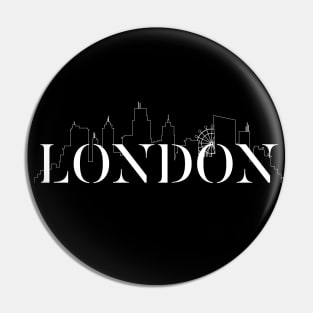 London UK Britain Big City Skyline Pin