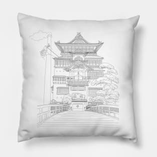 Bath House Japanese Anime Illustration Pillow