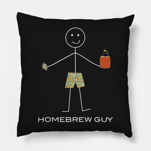 Funny Mens Homebrew Design Pillow by whyitsme