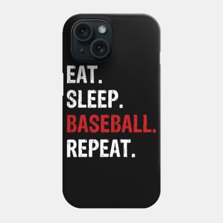 Eat Sleep Baseball Repeat Baseball Player Phone Case