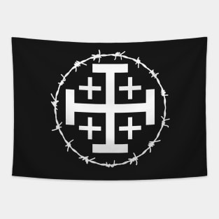 Gothic Jerusalem Cross Barbed Wire Tapestry