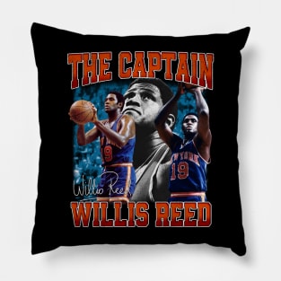 Willis Reed The Captain Basketball Legend Signature Vintage Retro 80s 90s Bootleg Rap Style Pillow