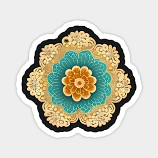 Lacy Mandala Flower Magnet