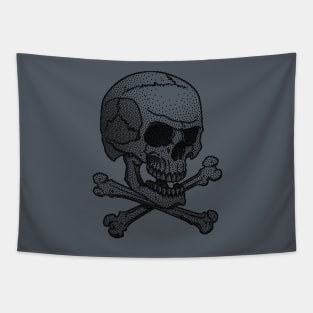 Stipple skull Tapestry