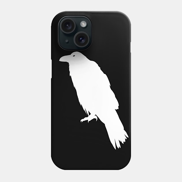 White Raven Phone Case by Echo9Studio