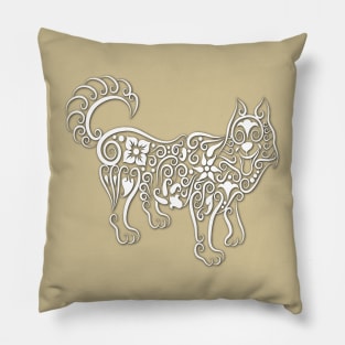 Wolf pattern ornament Pillow