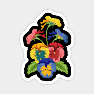 Pansy Flower Art Magnet