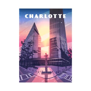Charlotte, USA.Retro travel poster T-Shirt
