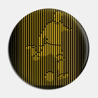 Football Player Gold Line Art Pin