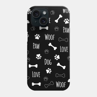 Love Dog Paw Pattern Phone Case