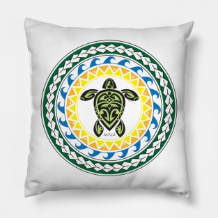 Tribal Turtle Tattoo Mandala Maui Pillow