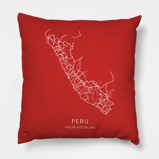 Peru Road Map Pillow