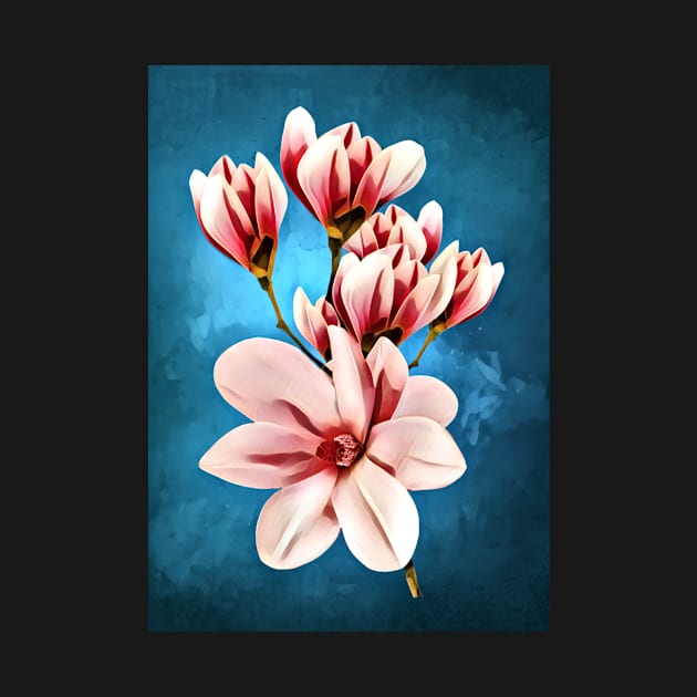 Pink Magnolia Flowers by PhotoArts