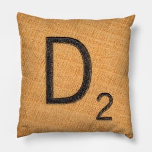 Scrabble Tile 'D' Pillow