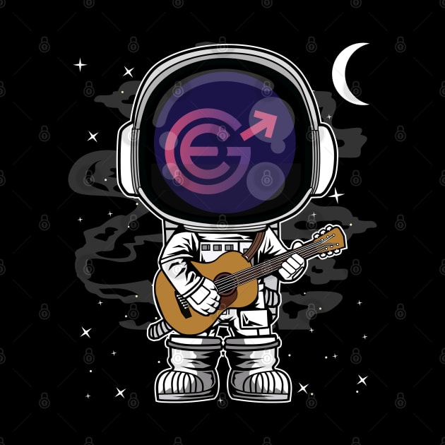 Astronaut Guitar Evergrow EGC Coin To The Moon Crypto Token Cryptocurrency Blockchain Wallet Birthday Gift For Men Women Kids by Thingking About