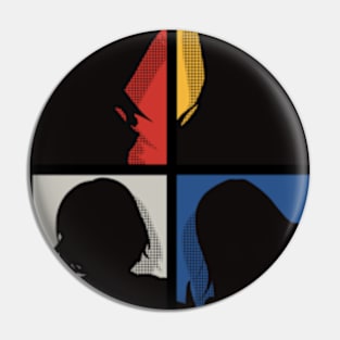 All The Main Characters In The Eminence In Shadow Anime In A Cool Black Silhouette Pop Art Design In Colorful Background Pin