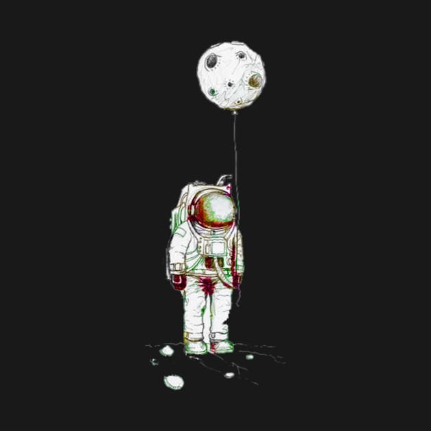 The SpaceMan who wanted the moon by Lucatero_