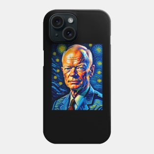 Dwight D. Eisenhower in starry night Phone Case