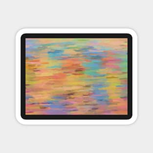 Sunset Reflected in Water Abstract Magnet