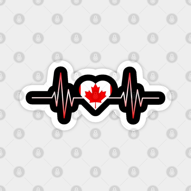 Canada Heartbeat Magnet by Ericokore