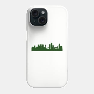 PHILADELPHIA skyline in forest green Phone Case