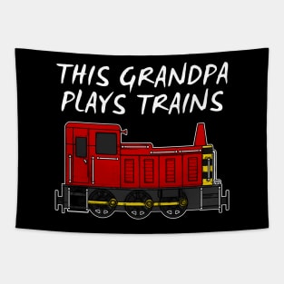 Father's Day Train, This Grandpa Plays Trains Tapestry