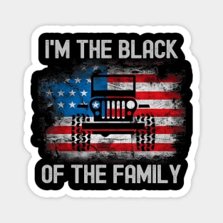 I'm The Black Jeep Of The Family Jeep American Flag Jeep Magnet