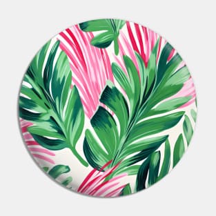 Tropical Leaves Jungle Pink Pin