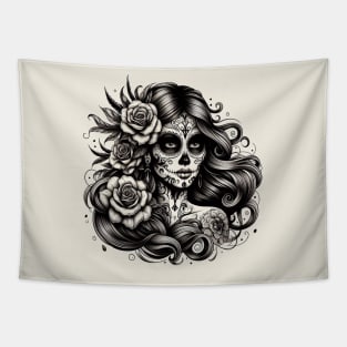 The sugar skull woman Tapestry