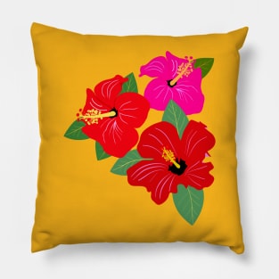 Hibiscus Flowers Pillow