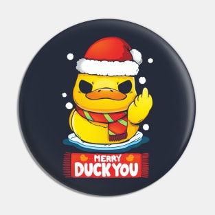 Merry Duck You Pin