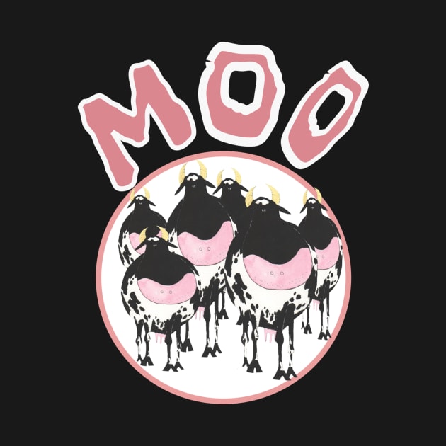 Moo-ve It, Moo Cows! by krisevansart