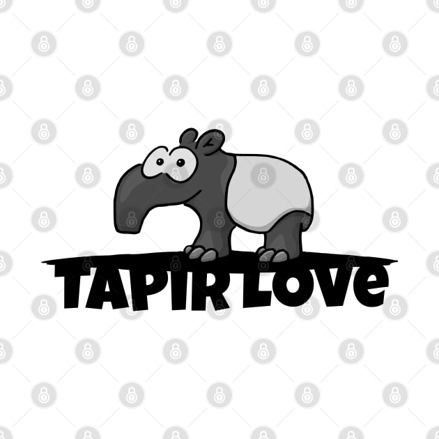 Cute Malayan Tapir Love I Love Tapirs by SkizzenMonster