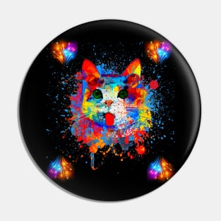 best t-shirt the Cat Cosmic 3D Pin