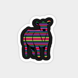 Serape Cow Silhouette  - NOT FOR RESALE WITHOUT PERMISSION Magnet