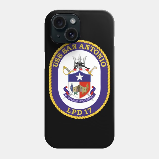 USS San Antonio (LPD 17) wo Txt Phone Case by twix123844