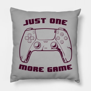 JUST ONE MORE GAME lineart version 2 Pillow