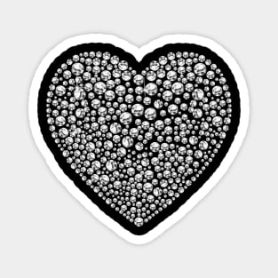 Merry Christmas Crystal Heart Magnet