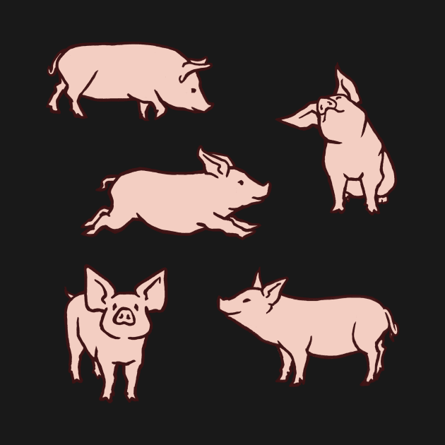 little pigs sticking by myweirdbrain