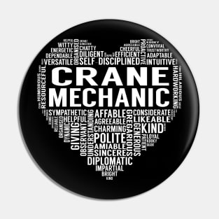 Crane Mechanic Heart Pin