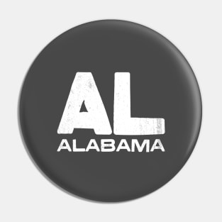 AL Alabama State Vintage Typography Pin