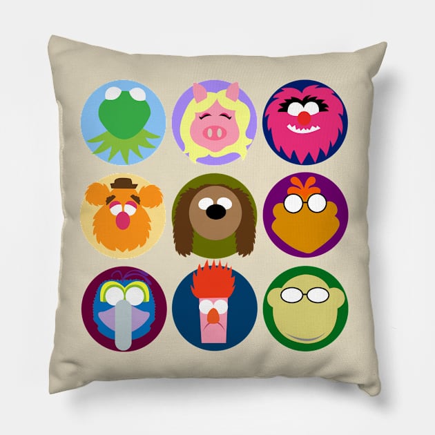 The Muppets Family Pillow by liora natalia